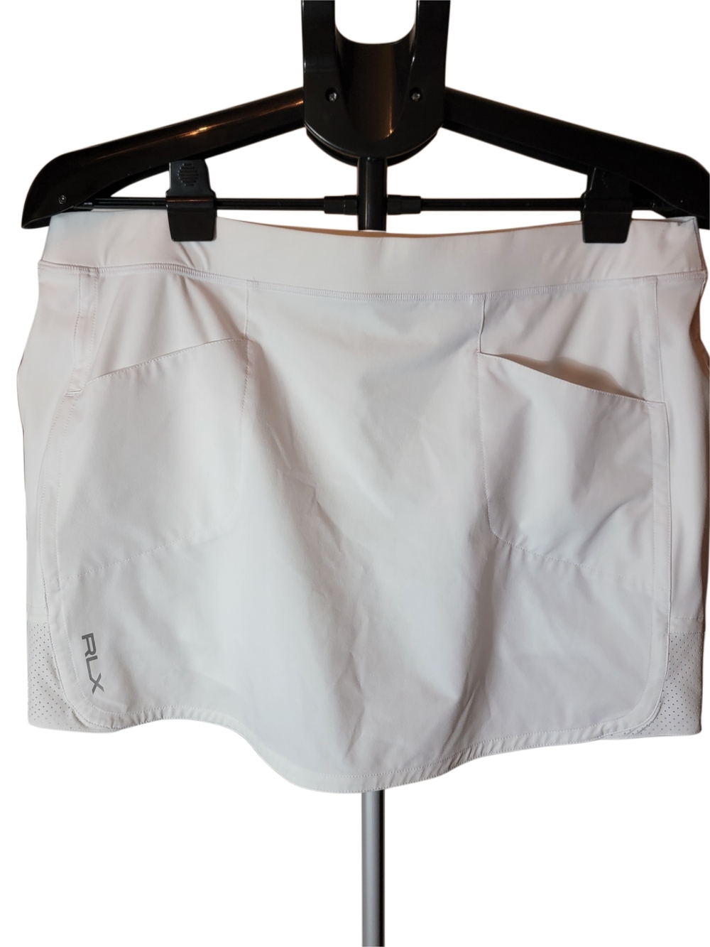 NWT RLX Ralph Lauren White Performance Stretch Golf Skort Large